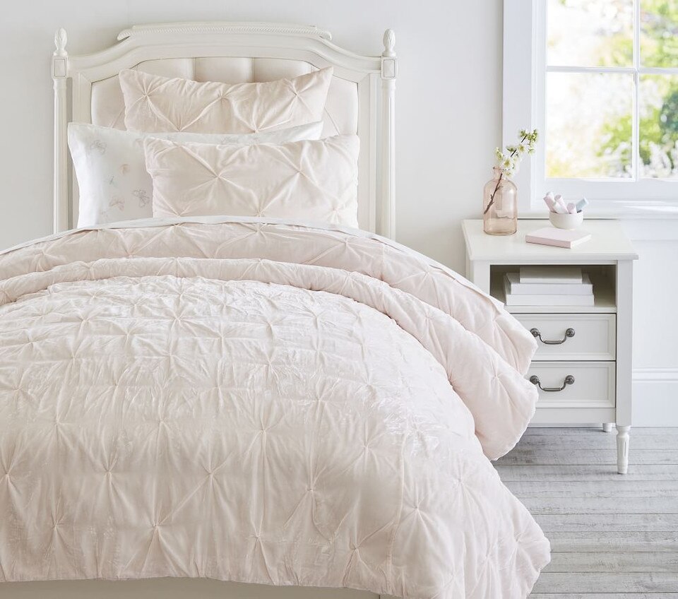 Monique Lhuillier Velvet Pintuck Quilted Bedspread & Pillowcases
