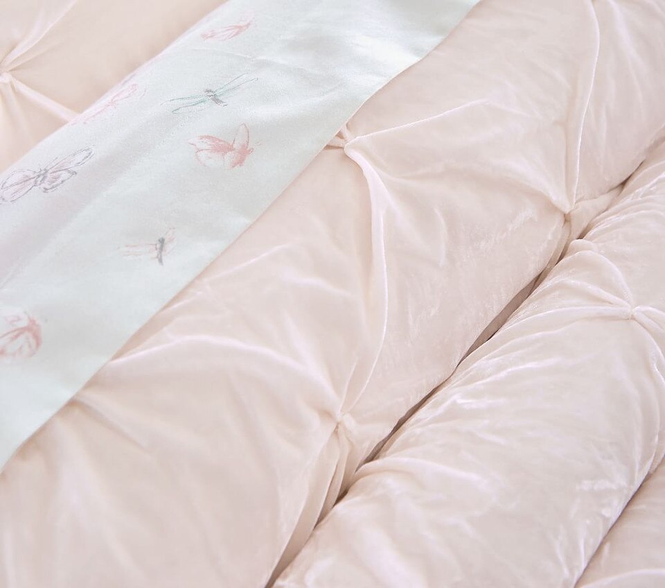 Monique Lhuillier Velvet Pintuck Quilted Bedspread & Pillowcases