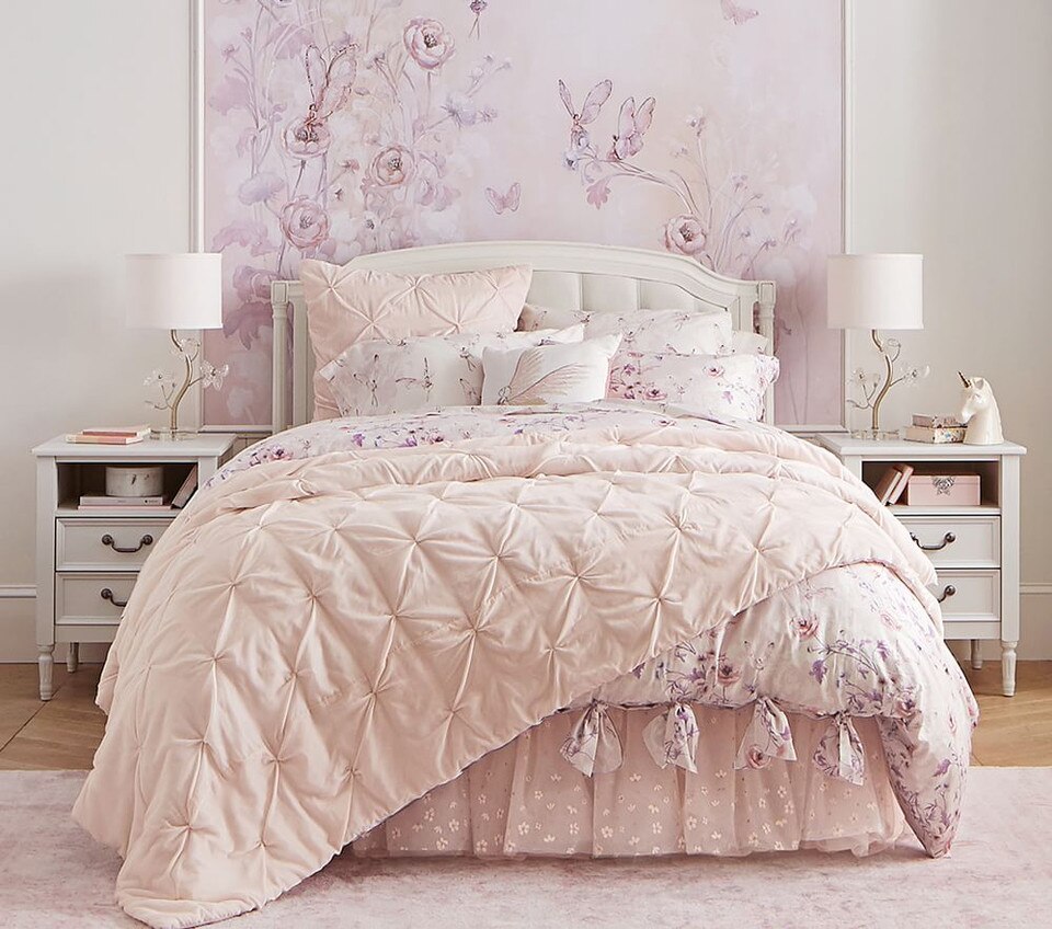 Monique Lhuillier Velvet Pintuck Quilted Bedspread & Pillowcases