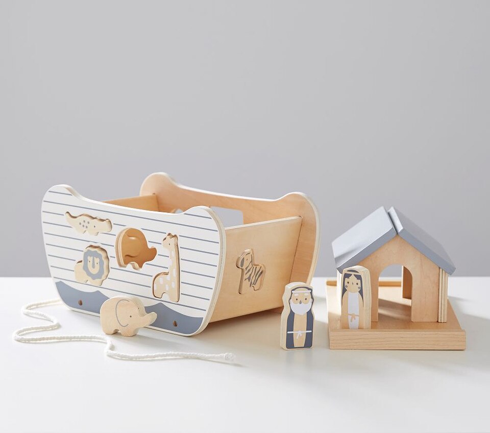 Noah's Ark Wooden Toy Set