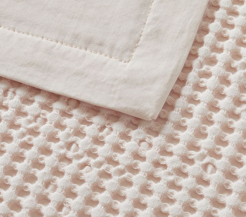 Cotton Tencel® Waffle Knit Baby Blanket