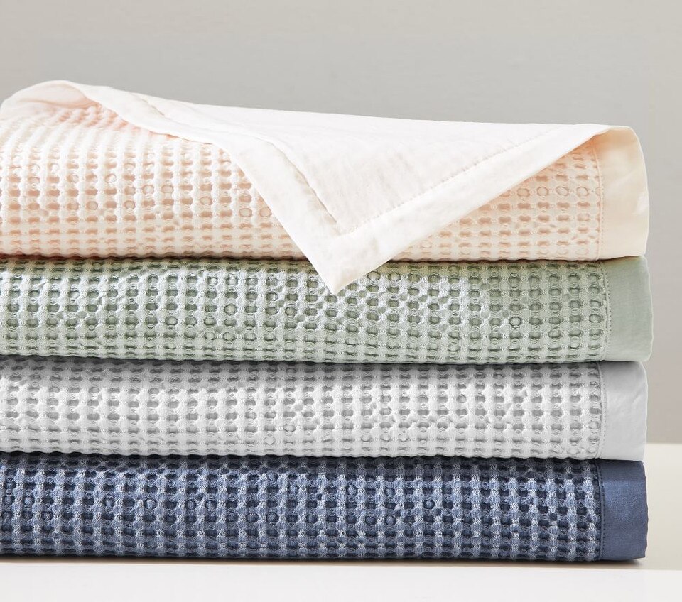 Cotton Tencel® Waffle Knit Baby Blanket