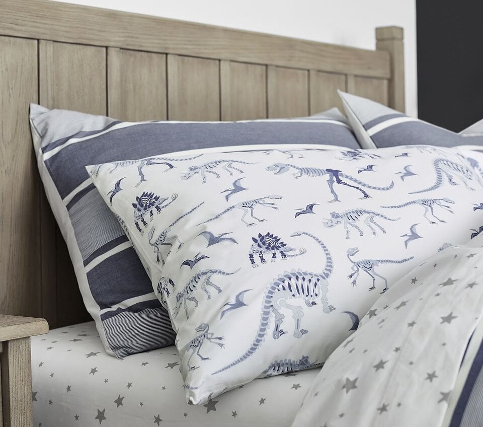 Organic Dino Bones Glow-in-the-Dark Sheet Set - Pillowcase, Standard