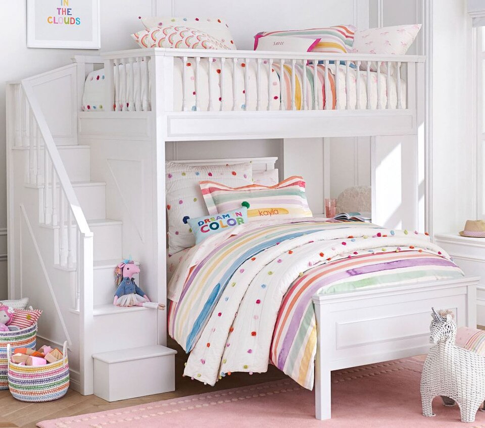 Organic Kayla Rainbow Stripe Duvet Cover