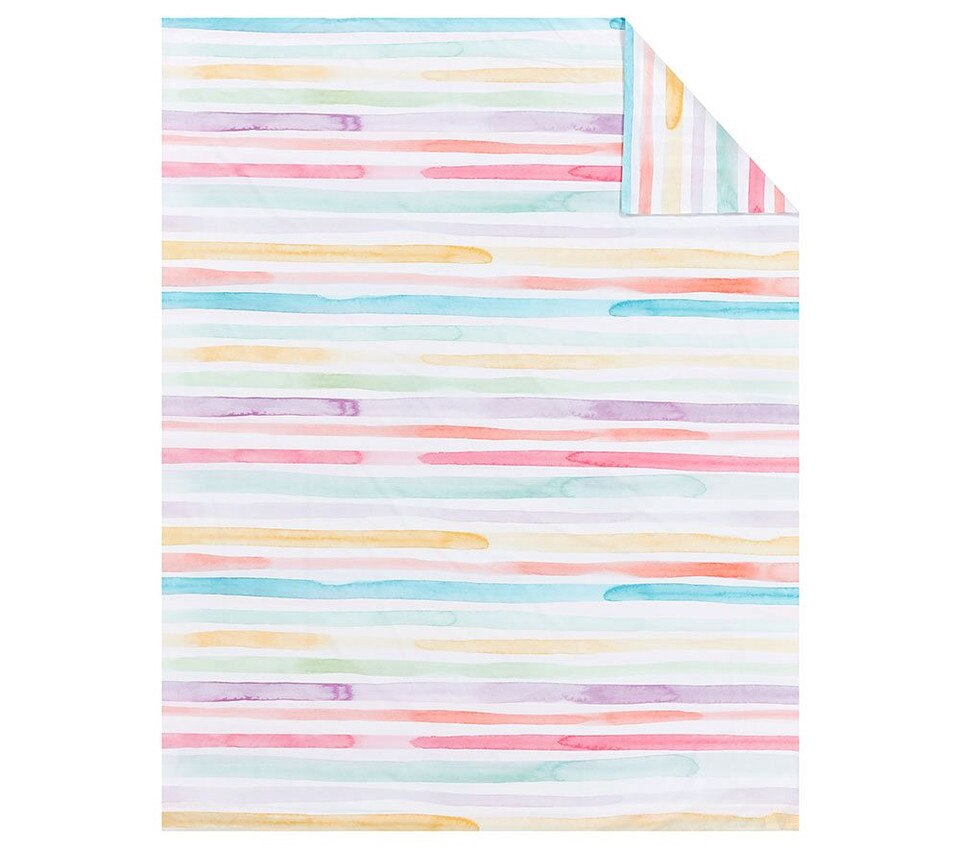 Organic Kayla Rainbow Stripe Duvet Cover
