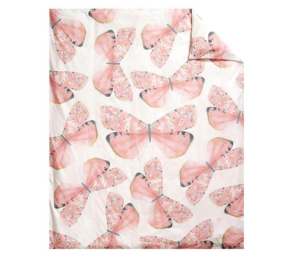Organic Marigold Butterfly Duvet Cover | pottery barn kids UK