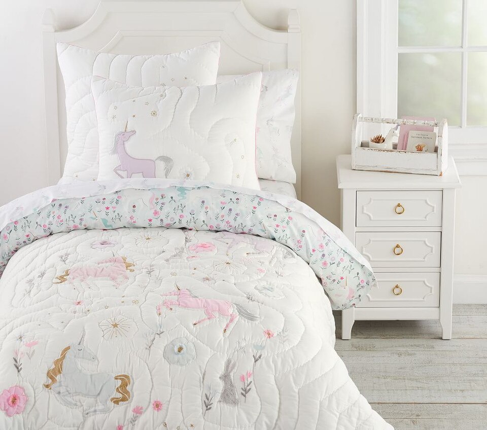 Organic Mystical Unicorn Sheet Set, Single, Multi