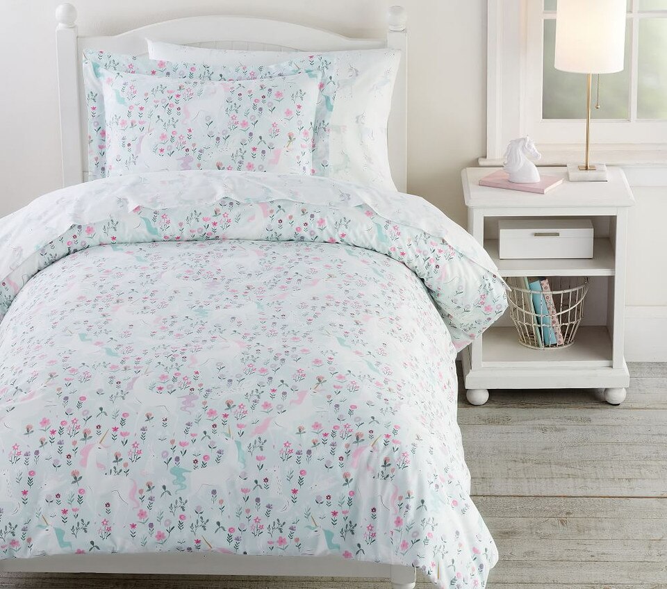 Organic Mystical Unicorn Sheet Set, Single, Multi