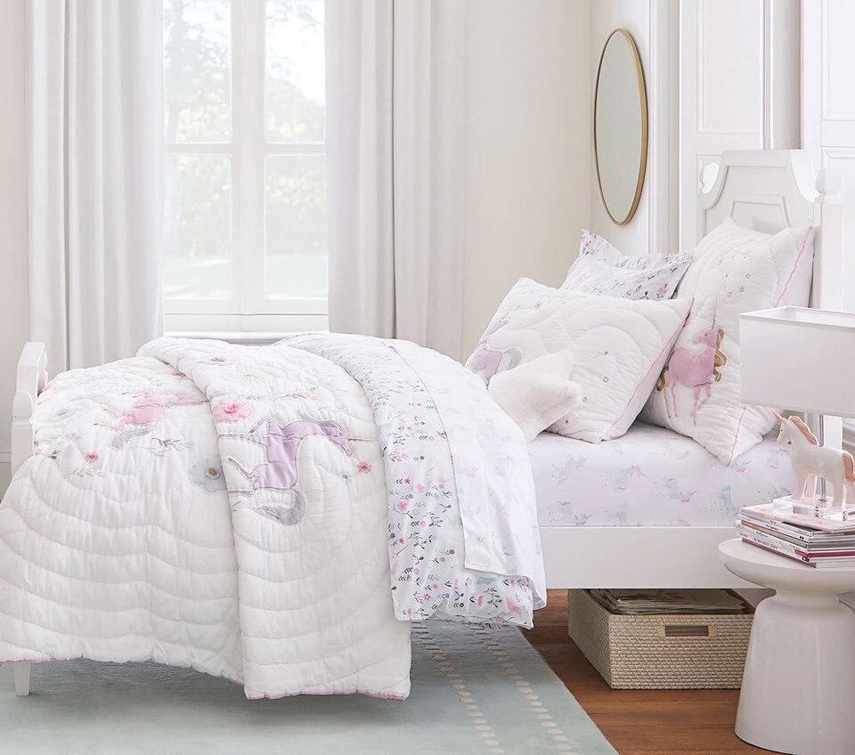 Organic Mystical Unicorn Sheet Set, Single, Multi