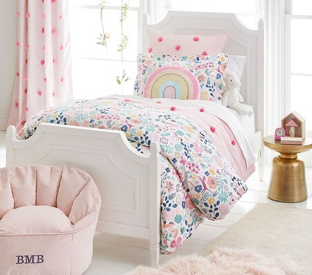 Housse de couette 140x200 percale coton MAGNOLIA vert sauge
