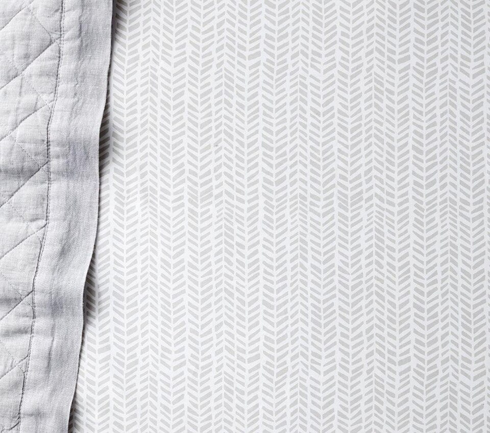 Organic Sateen Arrow Mini Cot Fitted Sheet