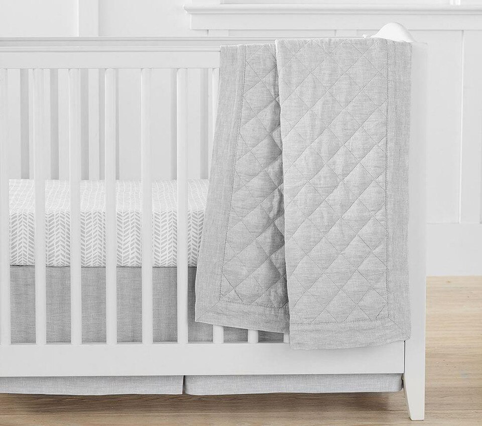 Organic Sateen Arrow Mini Cot Fitted Sheet