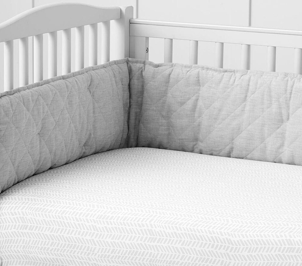Organic Sateen Arrow Mini Cot Fitted Sheet