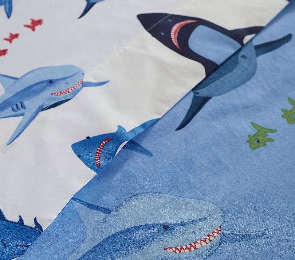 Shark Bite Organic Sheet Set & Pillowcases