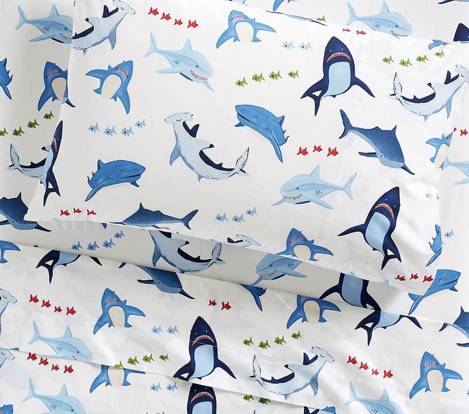 Shark Bite Organic Sheet Set & Pillowcases