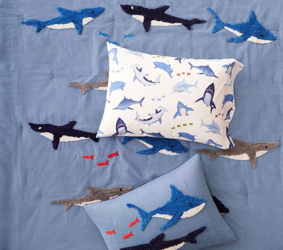 Shark Bite Organic Sheet Set & Pillowcases