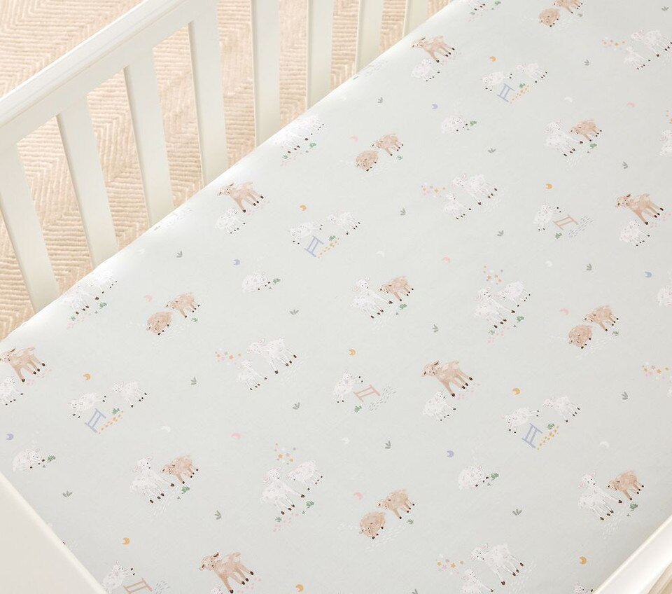 Sheep Organic Cot Fitted Sheet
