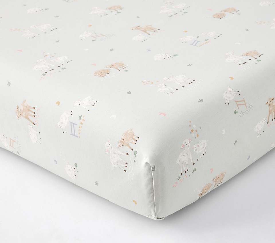 Sheep Organic Cot Fitted Sheet