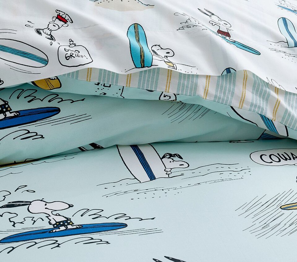 Peanuts® Snoopy® Surf Organic Duvet Cover & Pillowcases