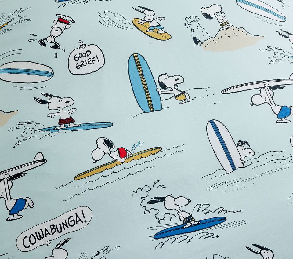 Peanuts® Snoopy® Surf Organic Duvet Cover & Pillowcases