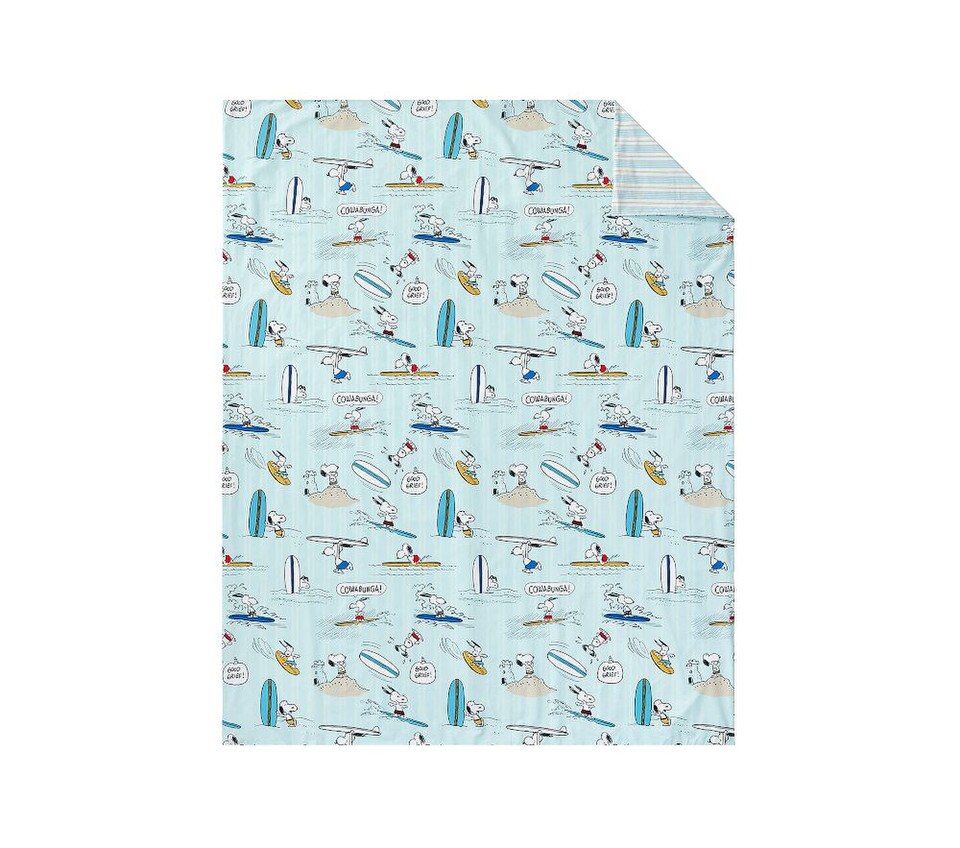 Peanuts® Snoopy® Surf Organic Duvet Cover & Pillowcases