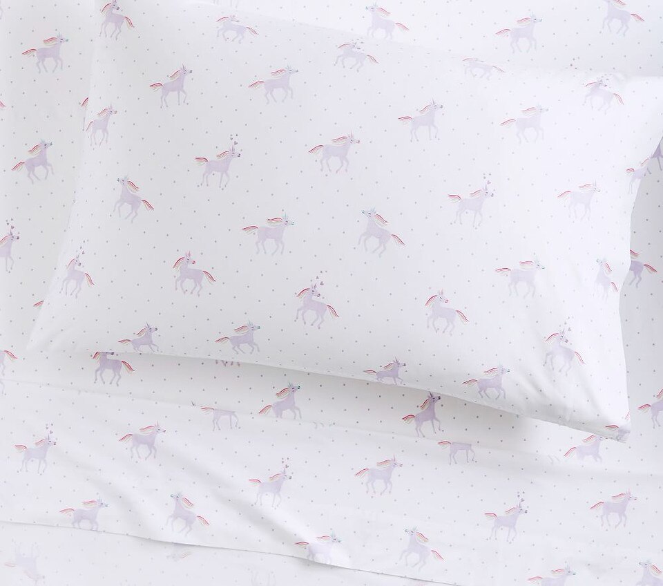 Organic Unicorn Rainbow Sheet Set