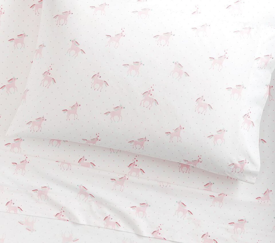 Organic Unicorn Rainbow Sheet Set