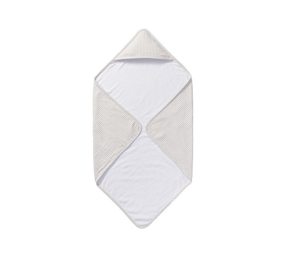 Oxford Stripe Baby Hooded Towel