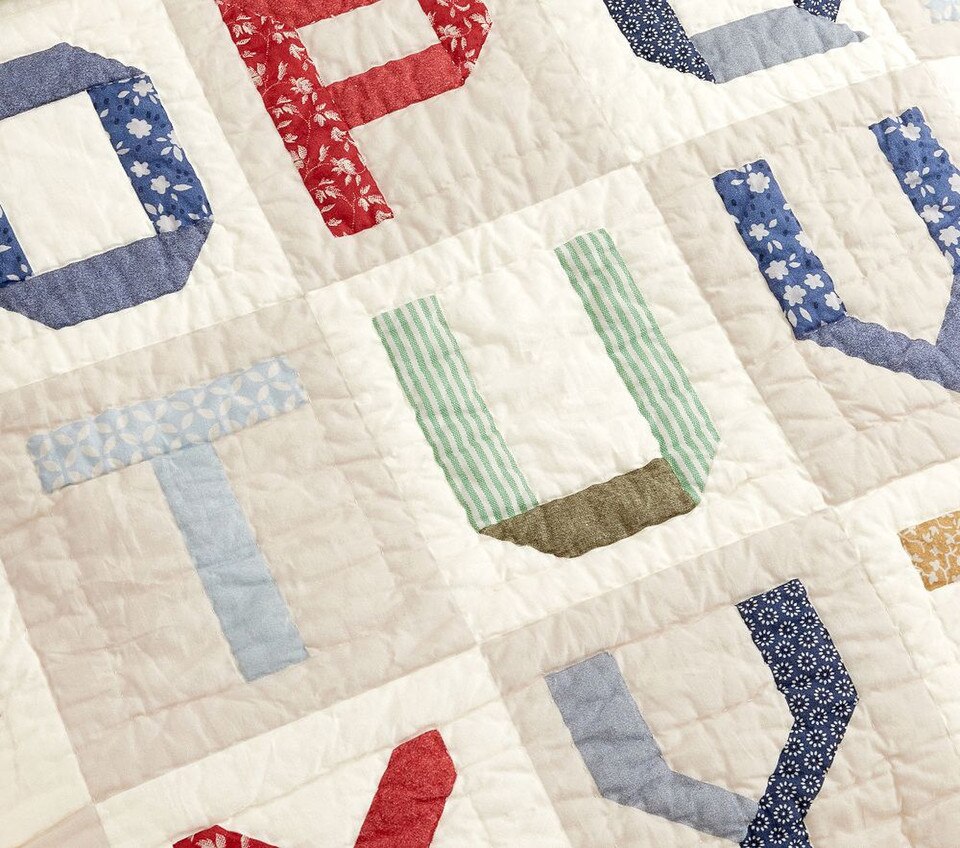 Patchwork ABC Baby Bedspread