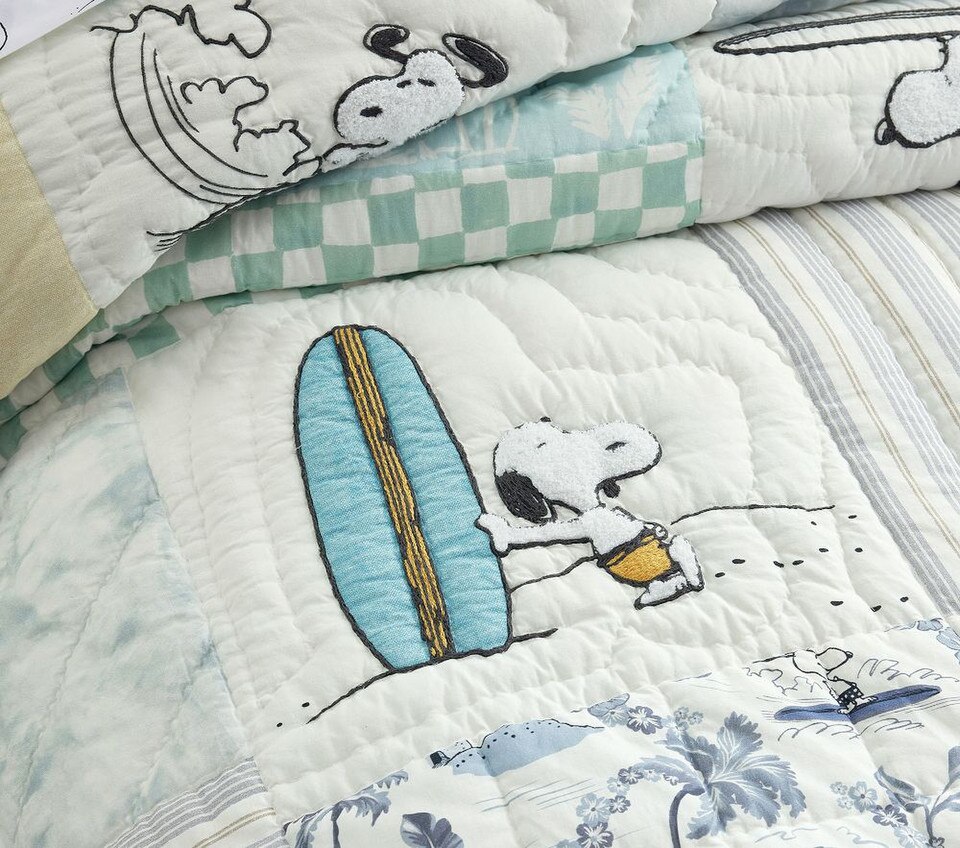 Peanuts® Snoopy® Surf Bedspread & Pillowcases
