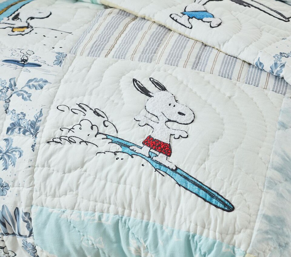 Peanuts® Snoopy® Surf Bedspread & Pillowcases