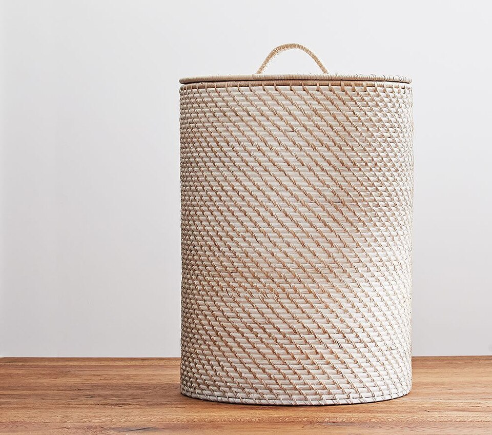Quinn White-Washed Hamper