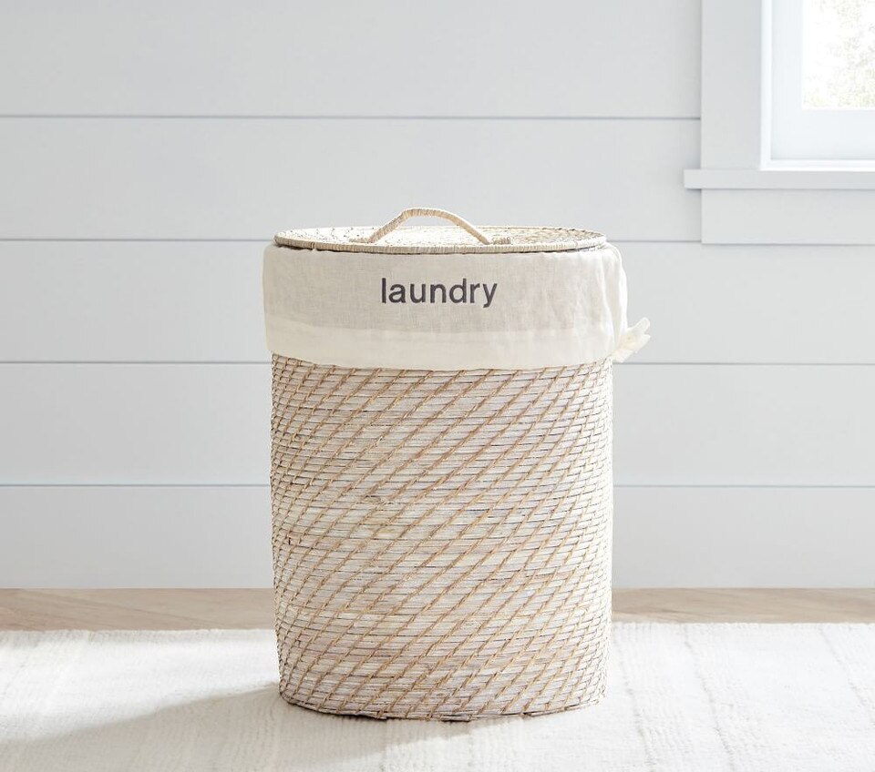 Quinn White-Washed Hamper