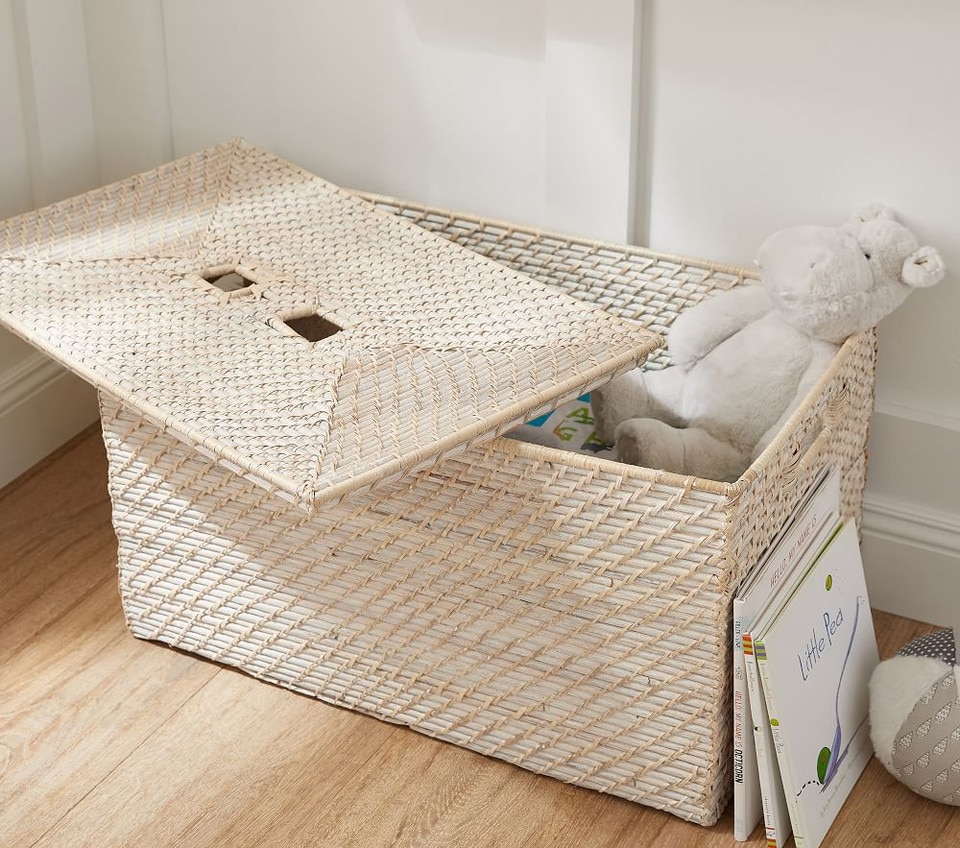 Quinn White Washed Toy Chest