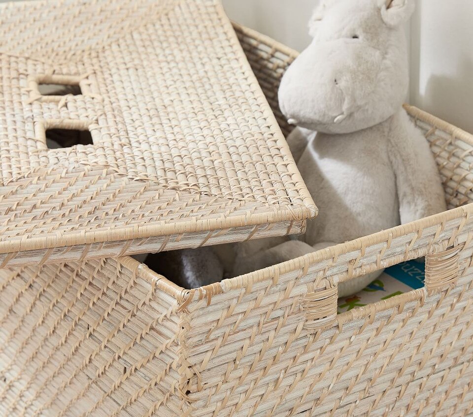 Quinn White Washed Toy Chest
