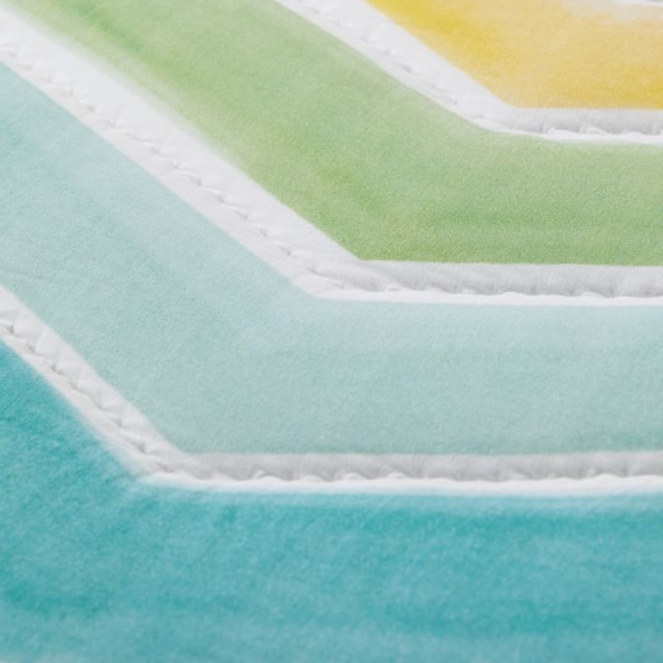 Rainbow Chevron Bedspread & Pillowcase