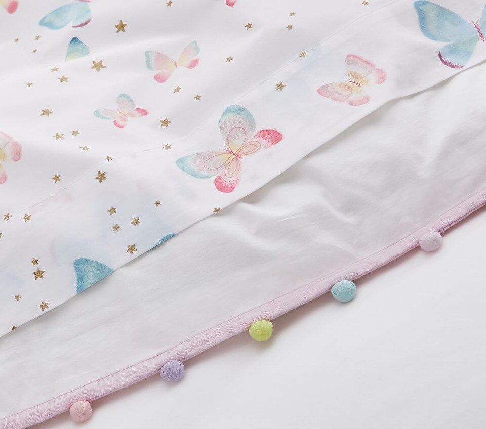 Rainbow Pom-Pom Duvet Cover