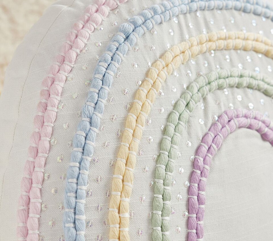 Rainbow Tassel Cushion