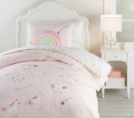 Pink Pastel Unicorn Bedding Rainbow Unicorn Comforter Pottery Barn
