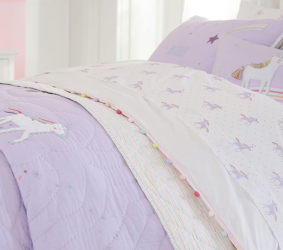 Rainbow Unicorn Bedspread