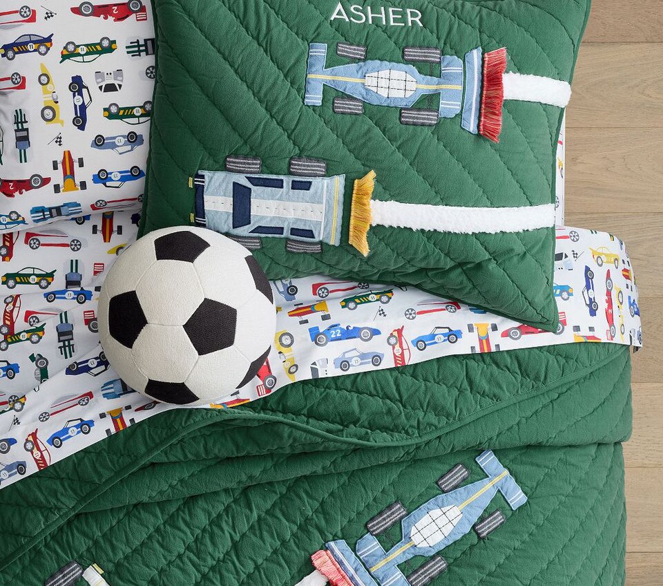 Remy Race Car Bedspread & Pillowcases