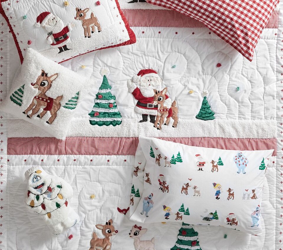 Rudolph® Glow-in-the-Dark Flannel Sheet Set & Pillowcases
