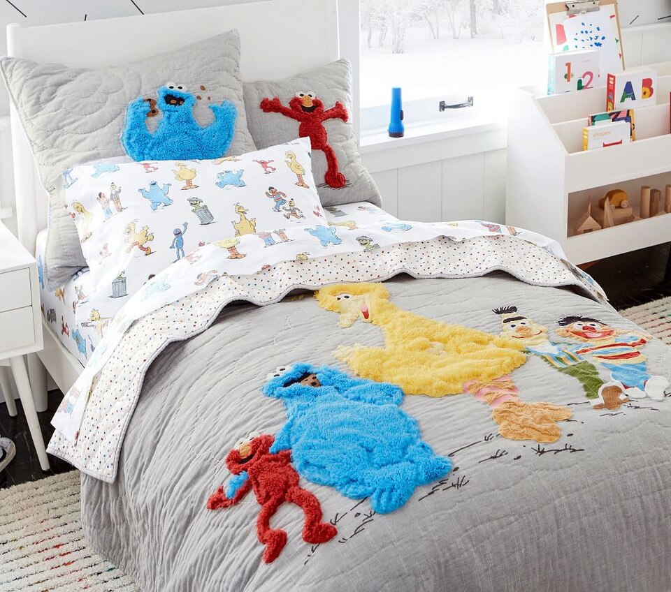 Sesame Street Bedspread & Pillowcases