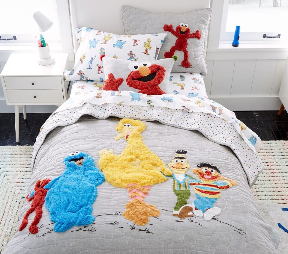 Sesame Street Bedspread & Pillowcases