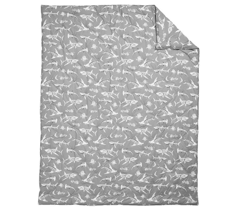 Shark Bones Glow-in-the-Dark Comforter & Pillowcases