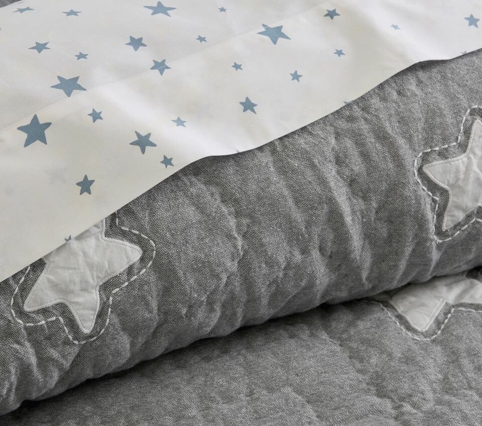 Shining Star Glow-in-the-Dark Bedspread & Pillowcases