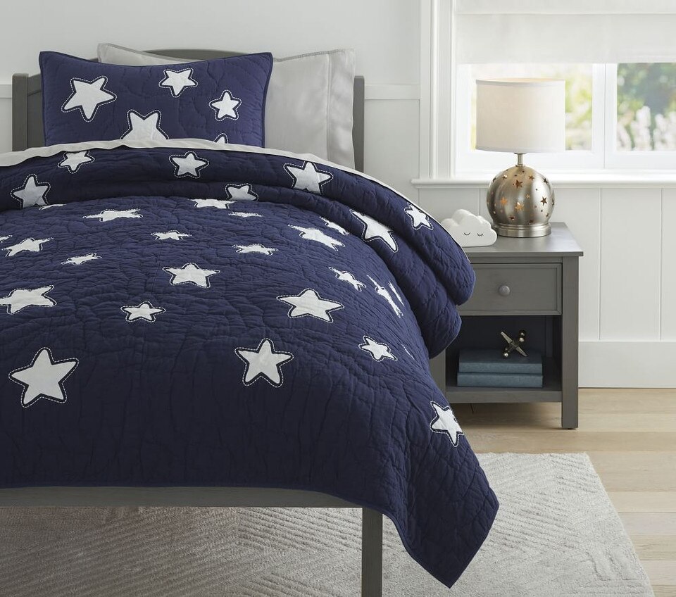 Shining Star Glow-in-the-Dark Bedspread & Pillowcases