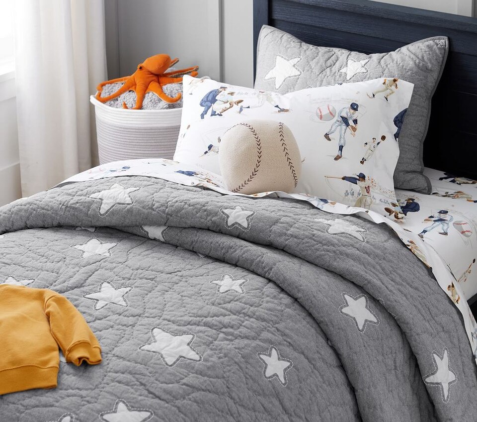Shining Star Glow-in-the-Dark Bedspread & Pillowcases