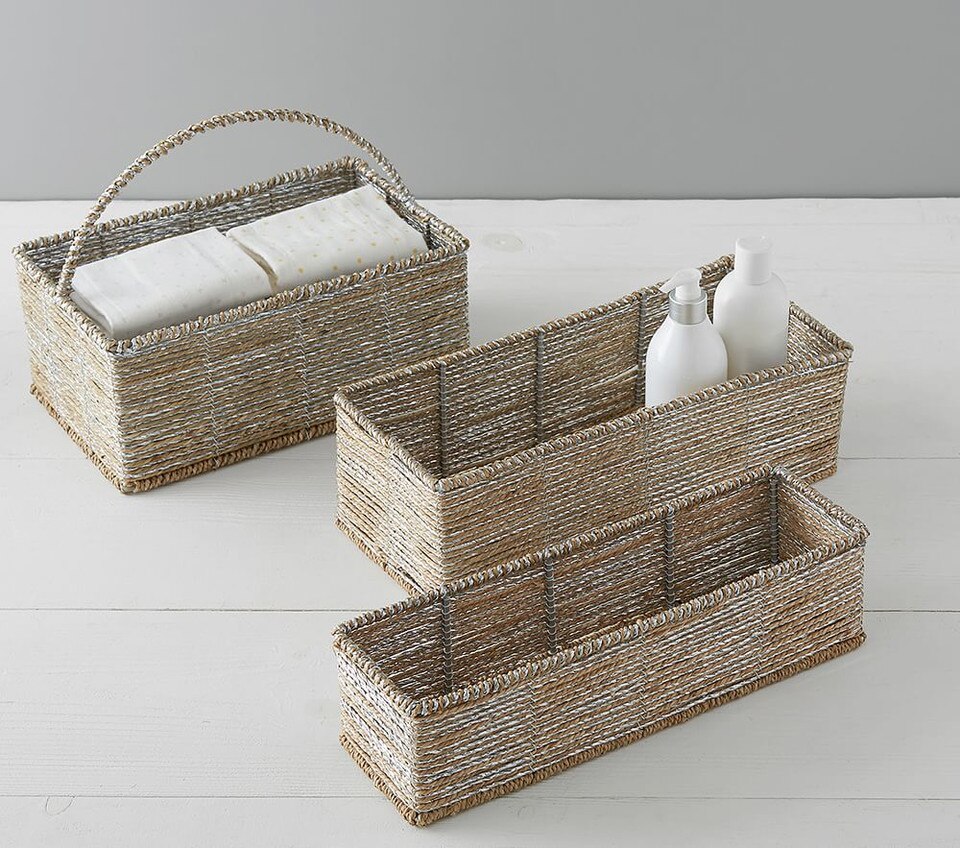 Silver Rope Changing Table Storage