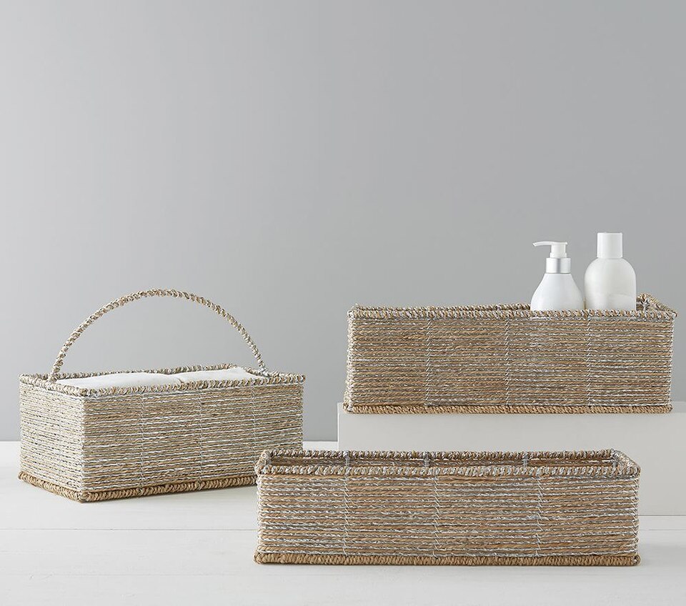 Silver Rope Changing Table Storage